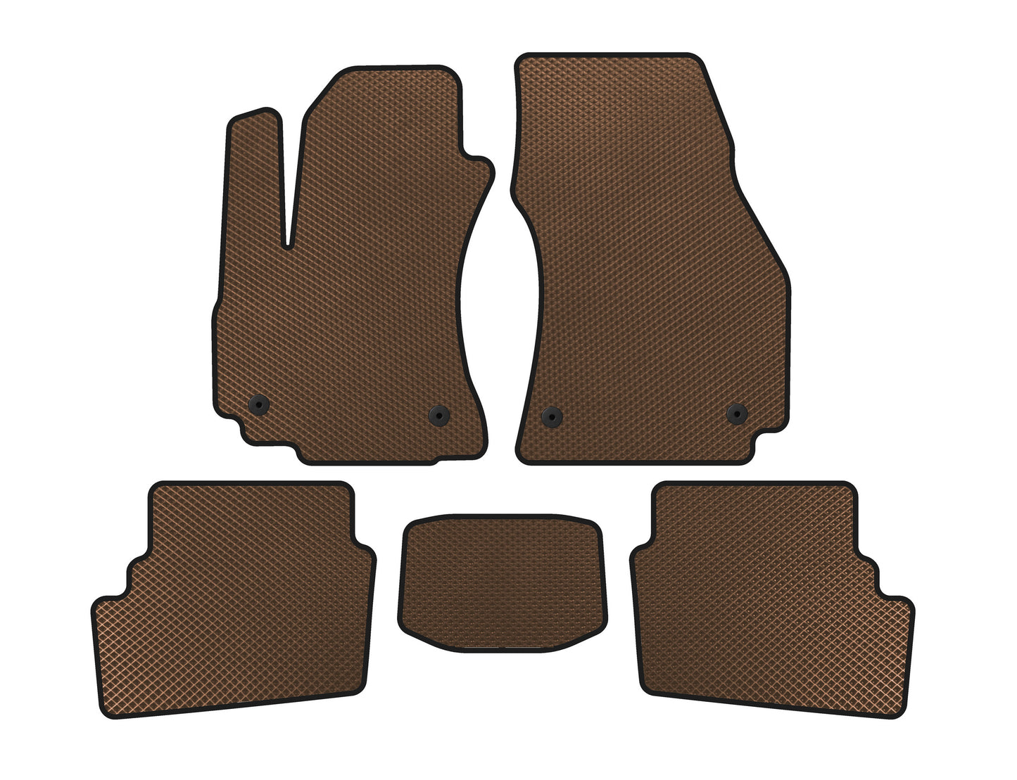 EVA Floor Mats (2 Rows, 2003-2005, 7-Seater, Brown) for Opel Zafira A 1998-2005 - image 1