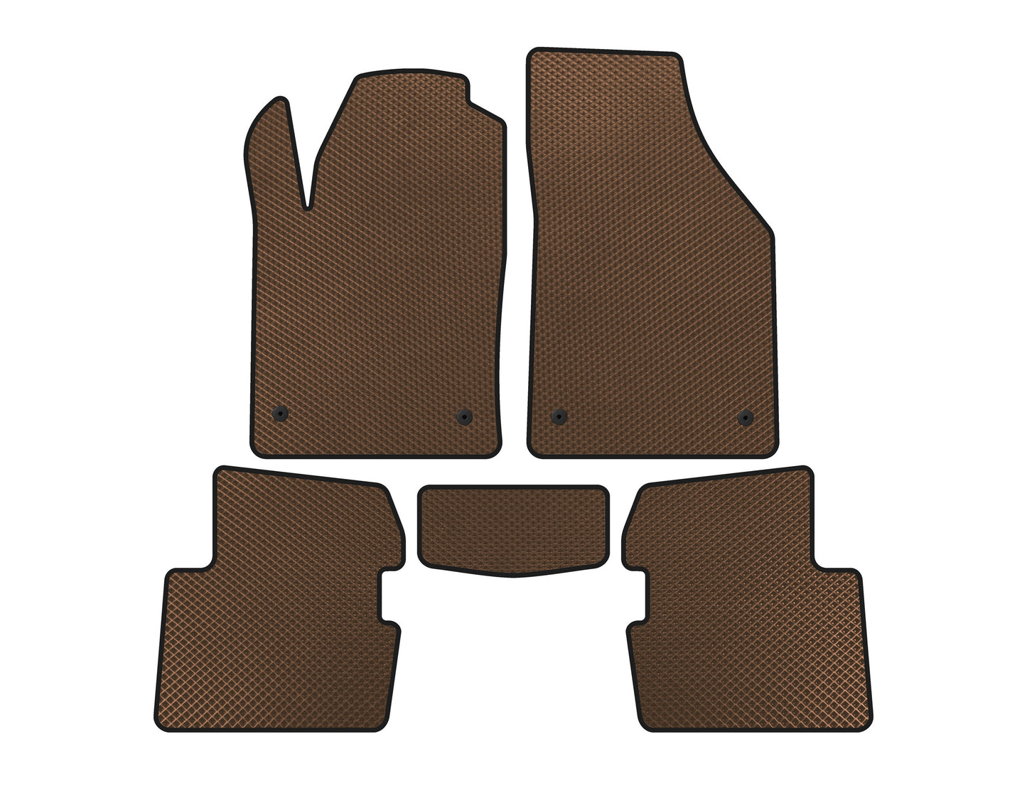 EVA Floor Mats (SD, Brown) for Dodge Dart 2012-2017 - image 1