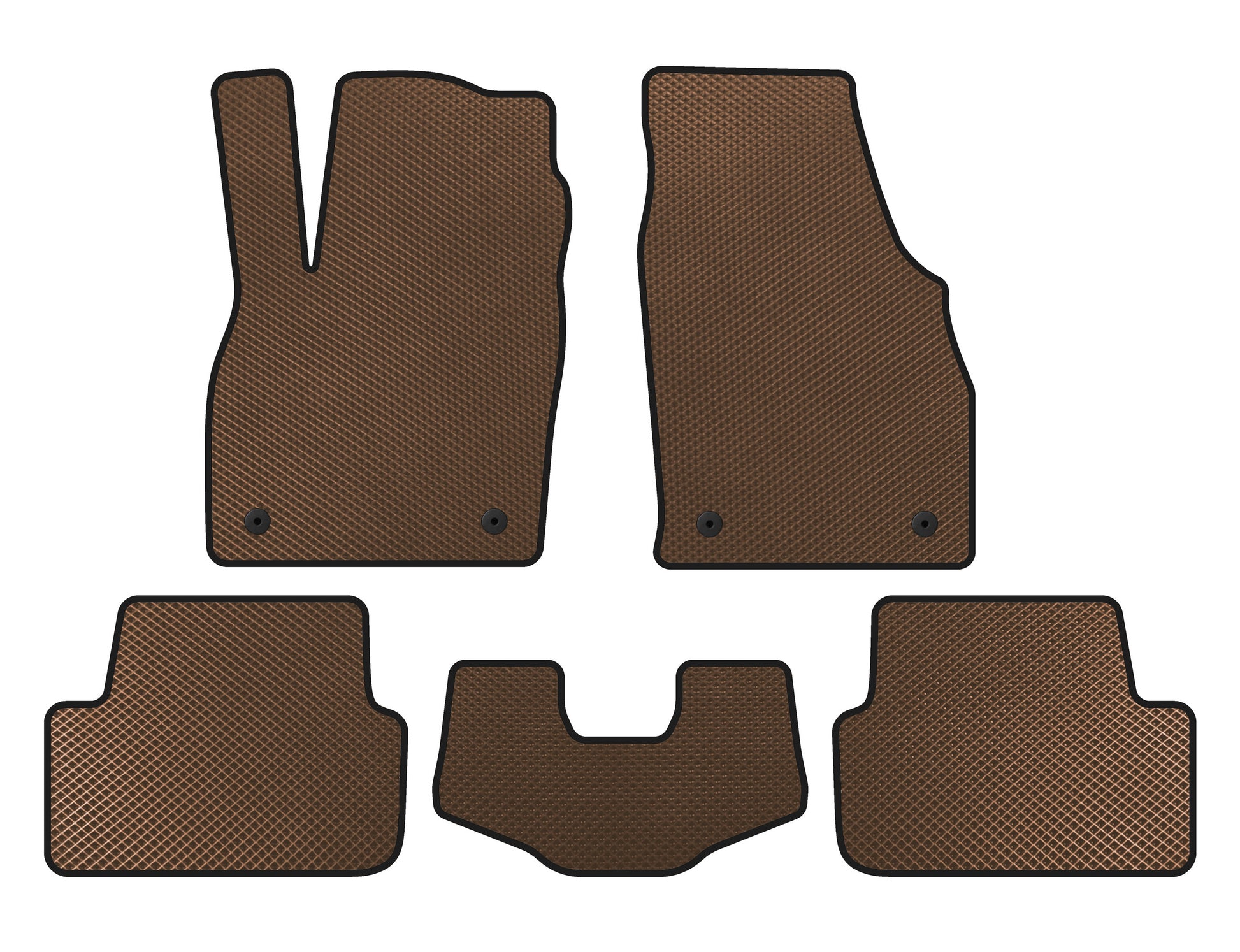 EVA Floor Mats (HB, Brown) for Volkswagen Polo 2017- - image 1