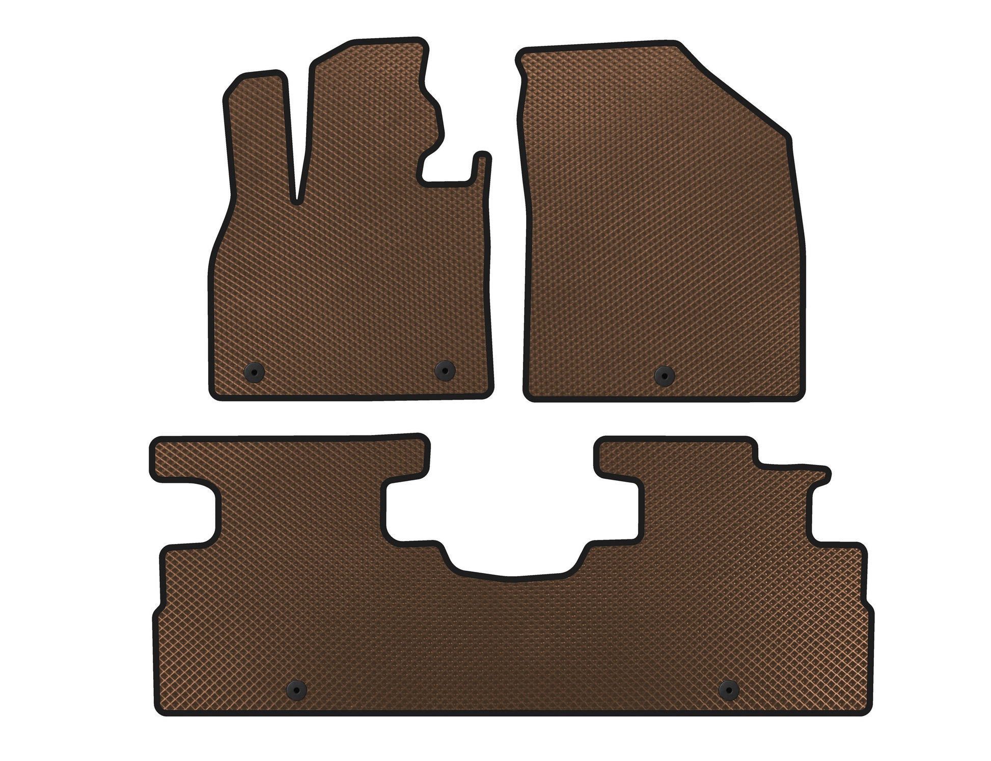 EVA Floor Mats (2 Rows, 7-Seater, Brown) for Hyundai Palisade 2018-2025 - image 1
