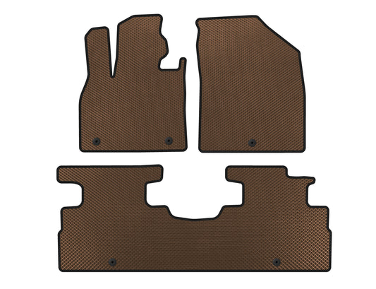 EVA Floor Mats (2 Rows, 7-Seater, Brown) for Hyundai Palisade 2018-2025 - image 1