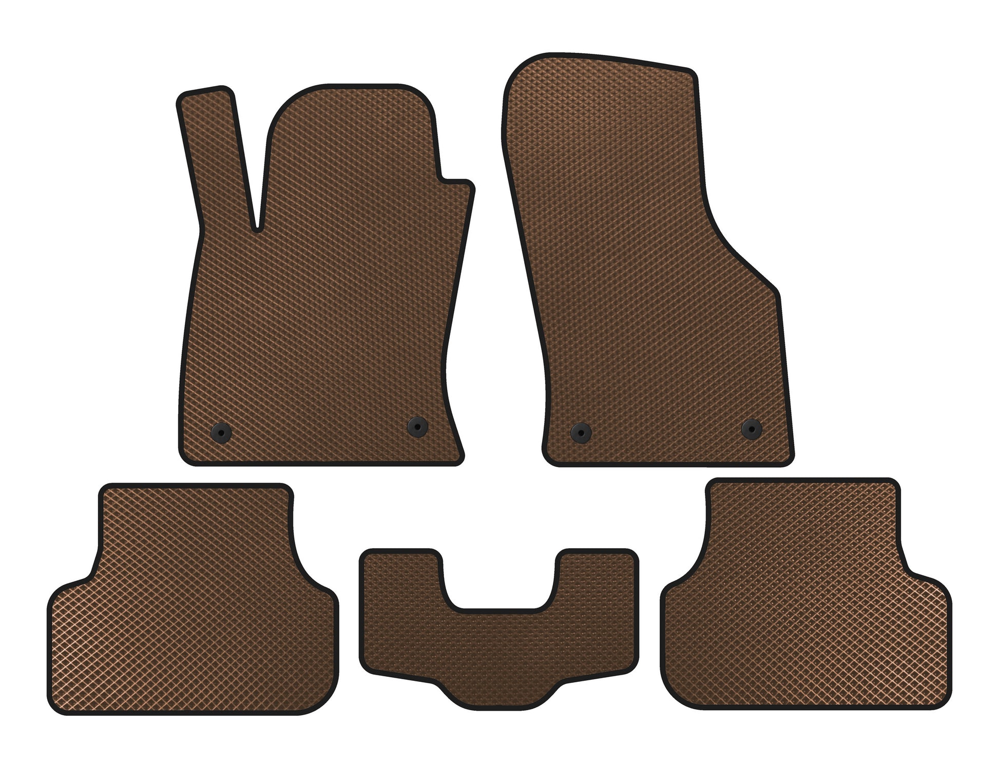 EVA Floor Mats (2013-2016, SW, Brown) for Seat Leon 2013-2020 - image 1
