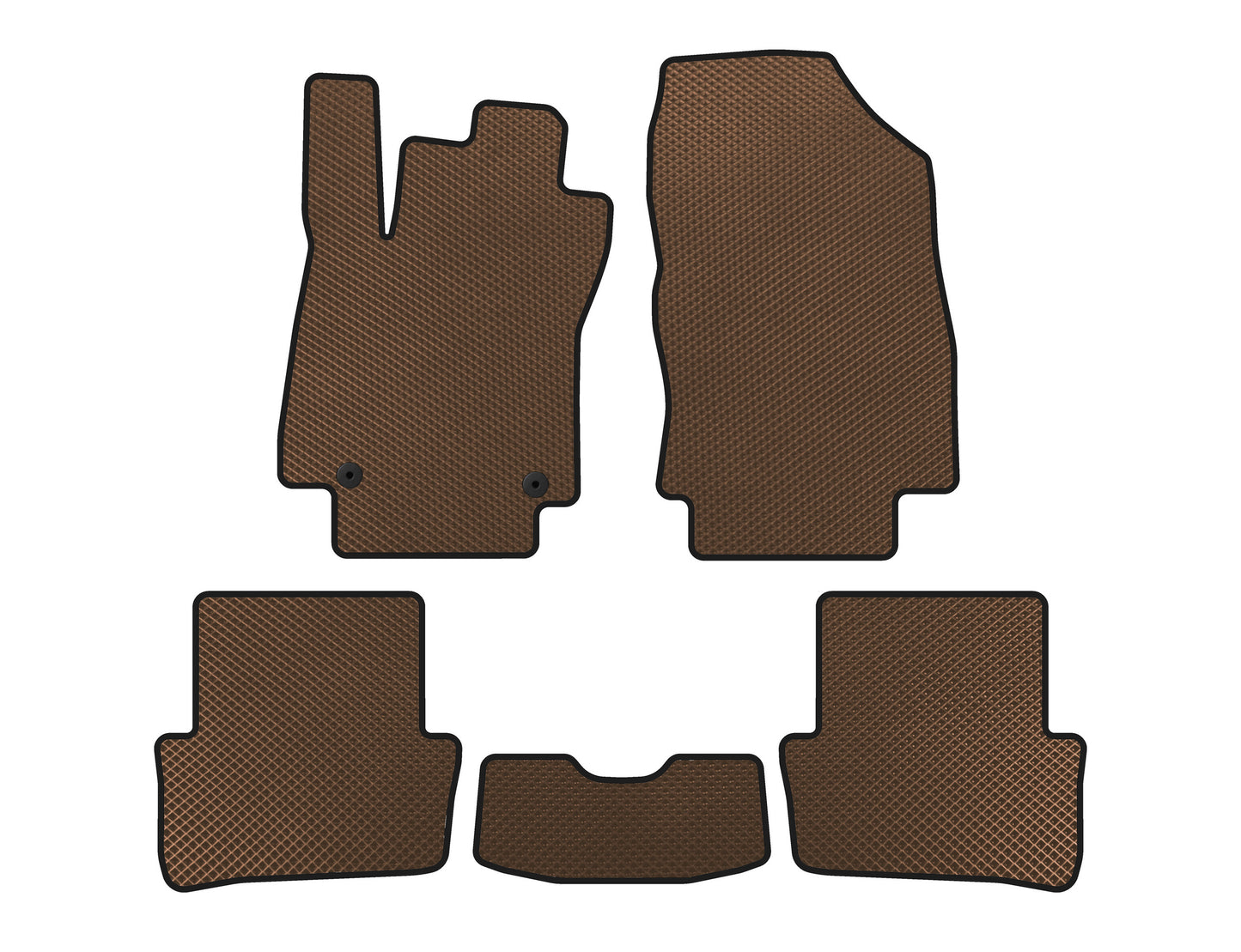 EVA Floor Mats (2012-2016, HB, 5-Door, Brown) for Renault Clio IV 2012-2019 - image 1
