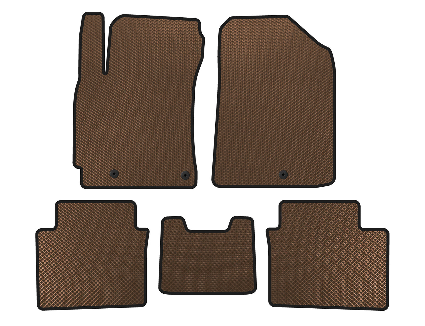 EVA Floor Mats (2018-2021, Brown) for Kia Forte 2008–2024 - image 1
