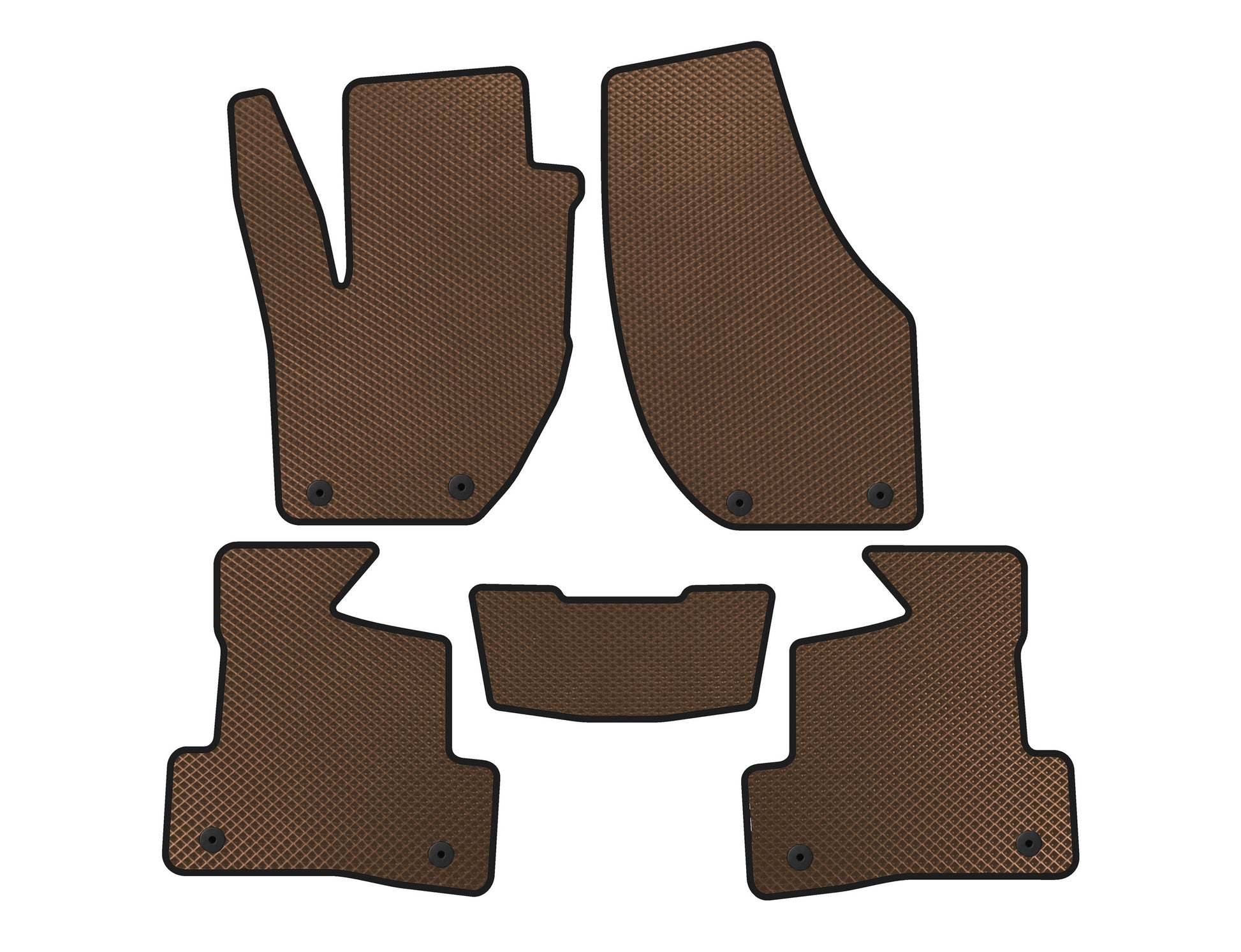 EVA Floor Mats (2016+, HB, Brown) for Volvo V40 2012- - image 1