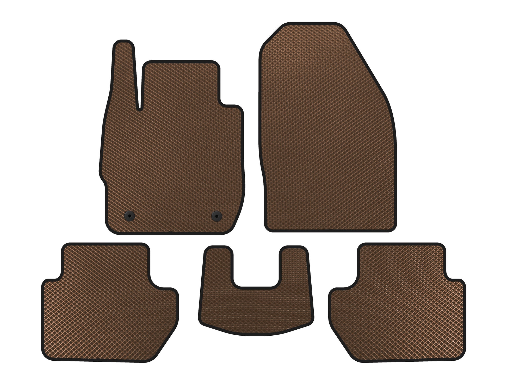 EVA Floor Mats (SD, Brown) for Ford Ka 2016- - image 1
