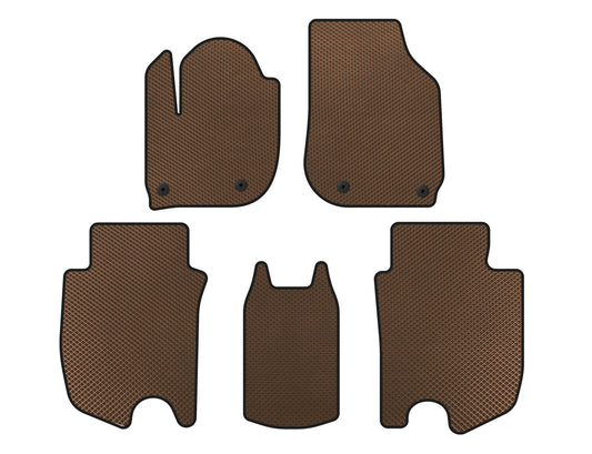 EVA Floor Mats (HB, Hybrid, Brown) for Honda FIT/Jazz 2014- - image 1