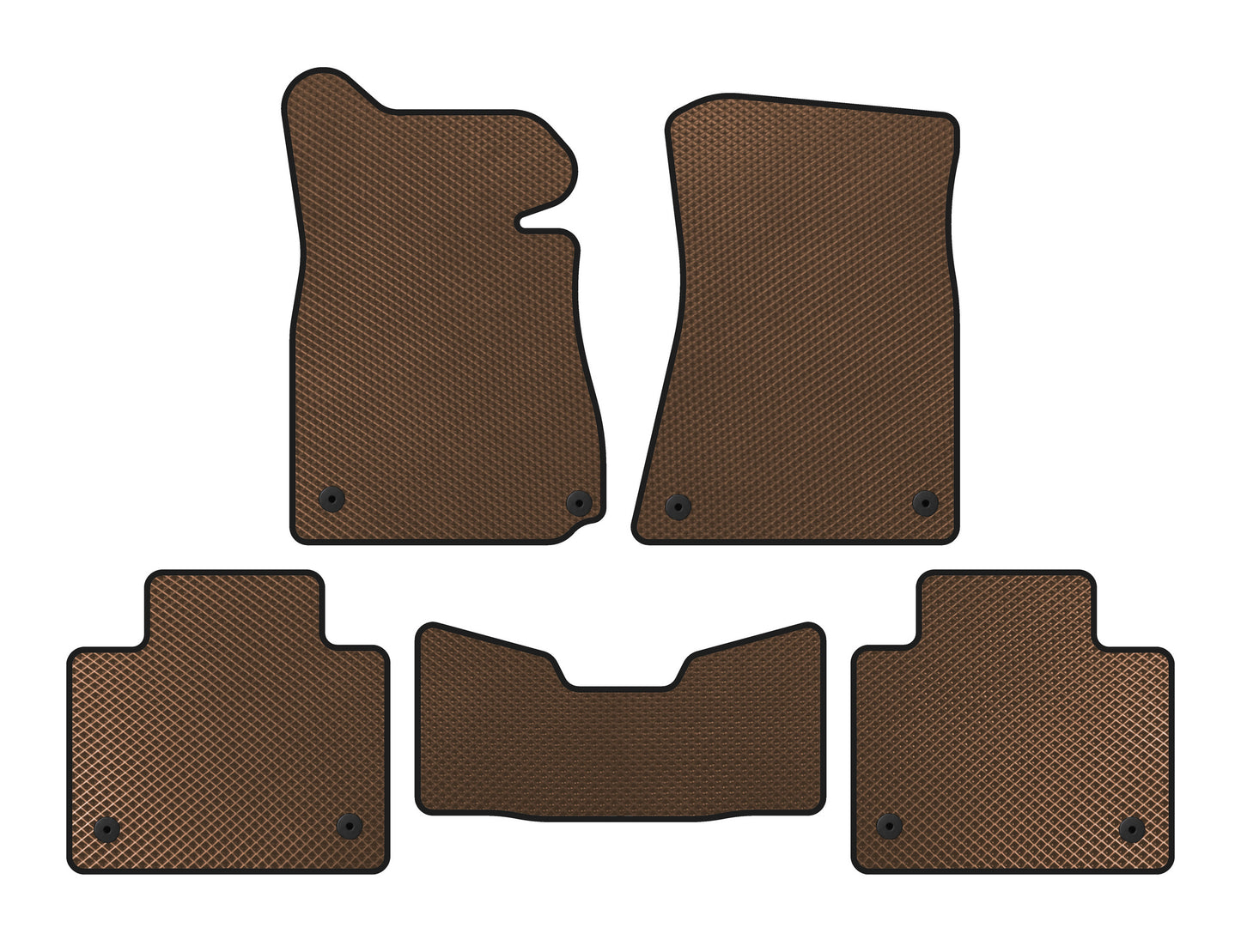 EVA Floor Mats (2011-2015, SD, 2WD, Brown) for Lexus GS 2011-2020 - image 1