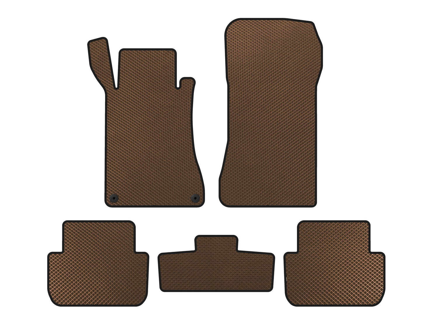 EVA Floor Mats (Coupe, Brown) for Mercedes CLK W209 2002-2010 - image 1