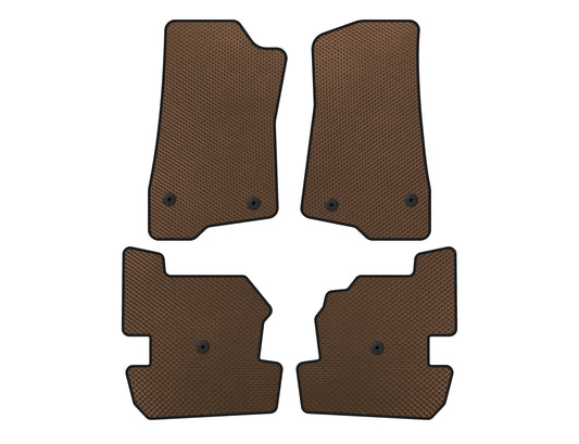 EVA Floor Mats (Brown) for Jeep Wrangler 2018- - image 1