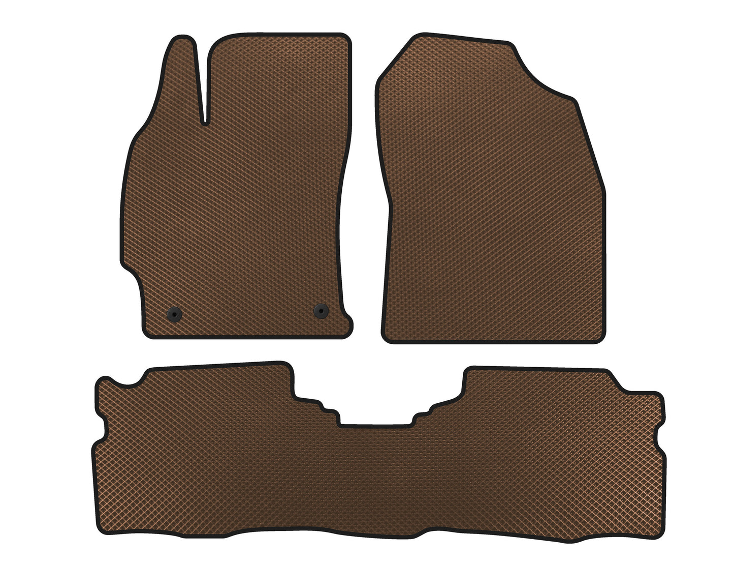 EVA Floor Mats (LB, Hybrid, Brown) for Toyota Prius 2015-2022 - image 1