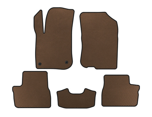 EVA Floor Mats (HB, 5-Door, Brown) for Peugeot 208 2012-2019 - image 1