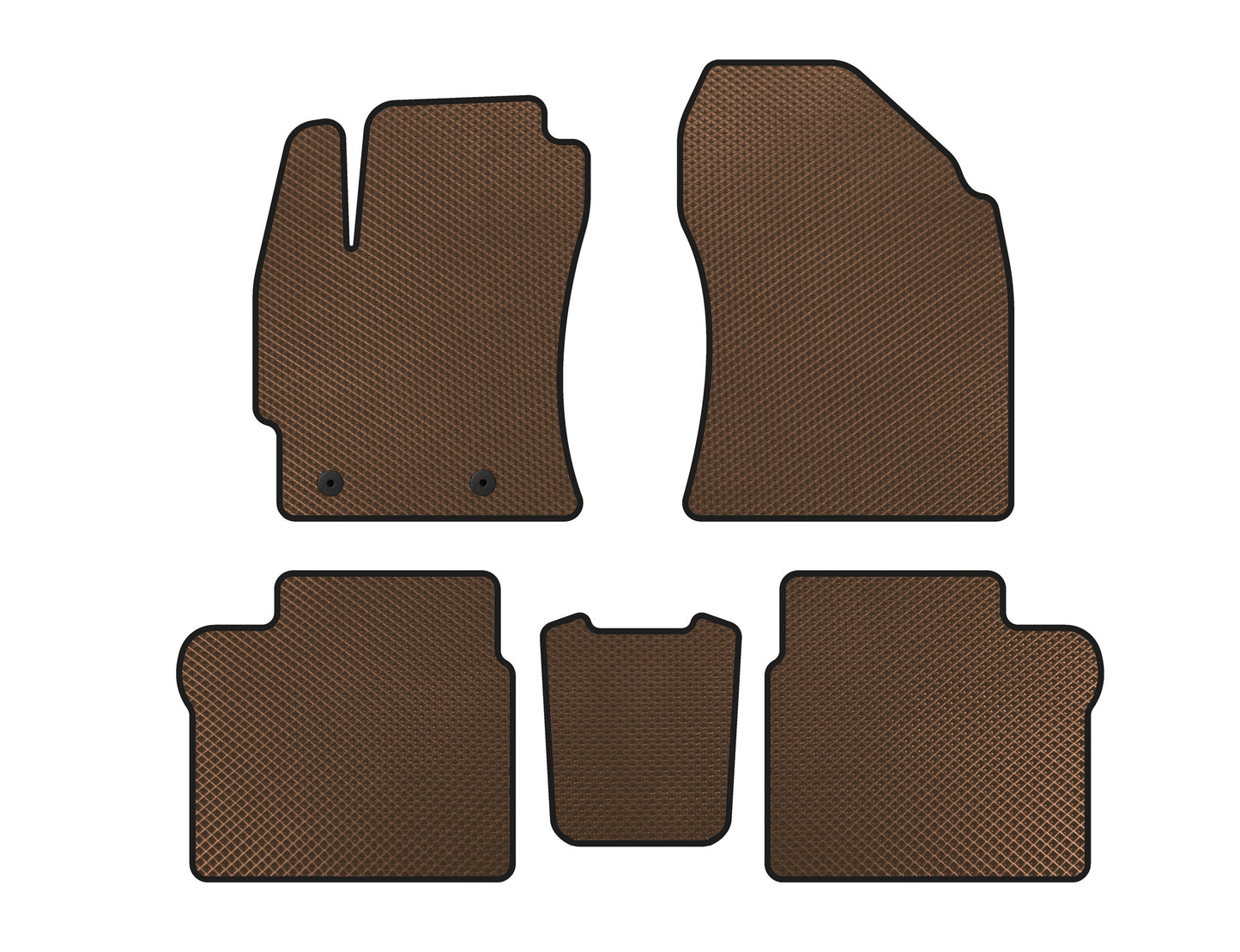 EVA Floor Mats (2016-2019, SD, Brown) for Toyota Corolla 2013-2019 - image 1