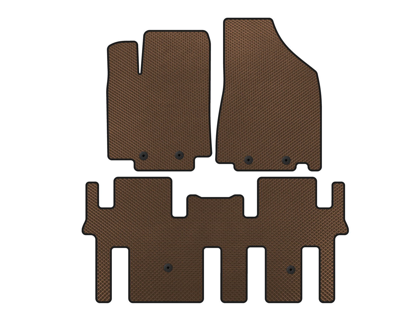 EVA Floor Mats (2 Rows, Brown) for Nissan Pathfinder R52 2012-2021 - image 1