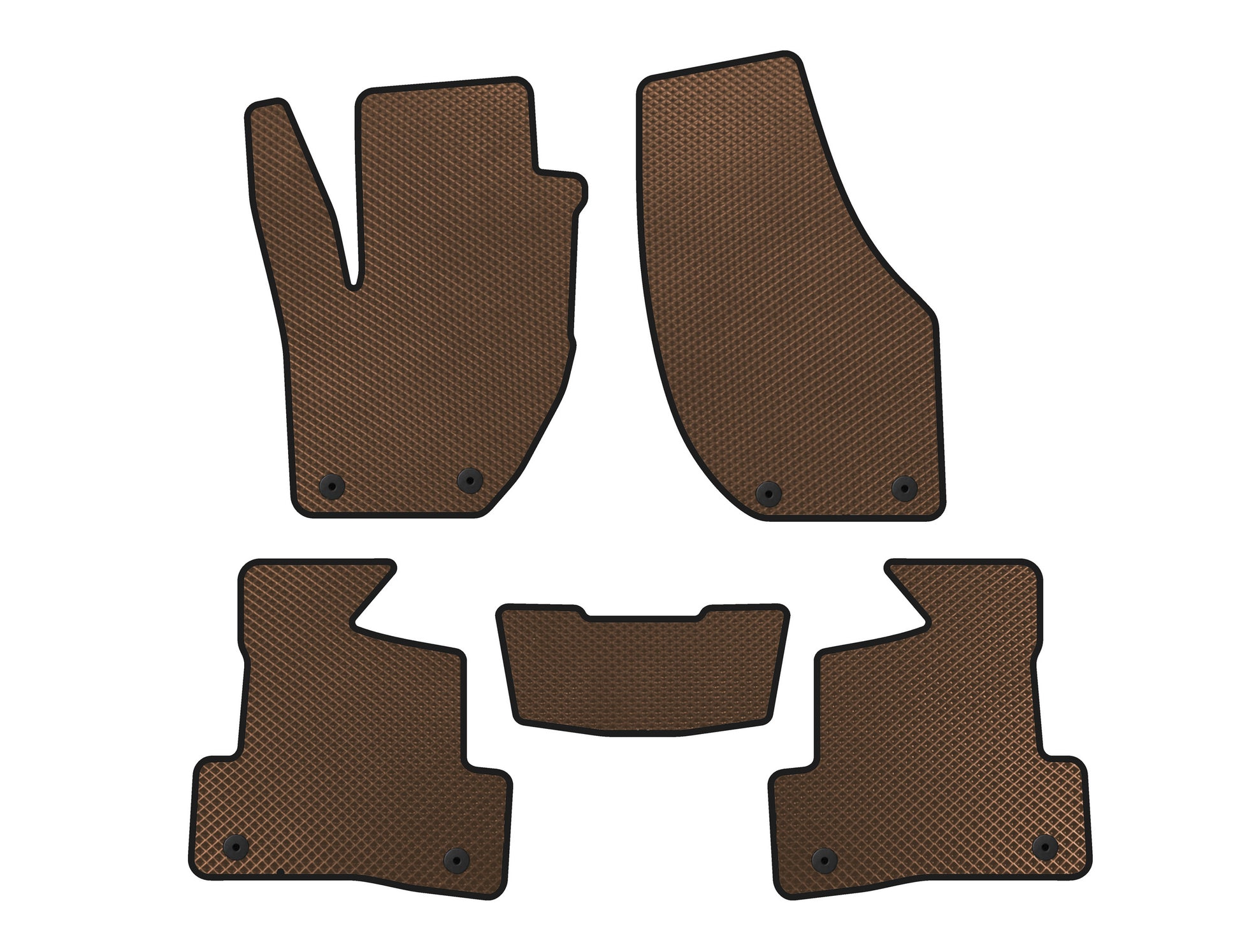 EVA Floor Mats (2012-2016, HB, Brown) for Volvo V40 2012- - image 1