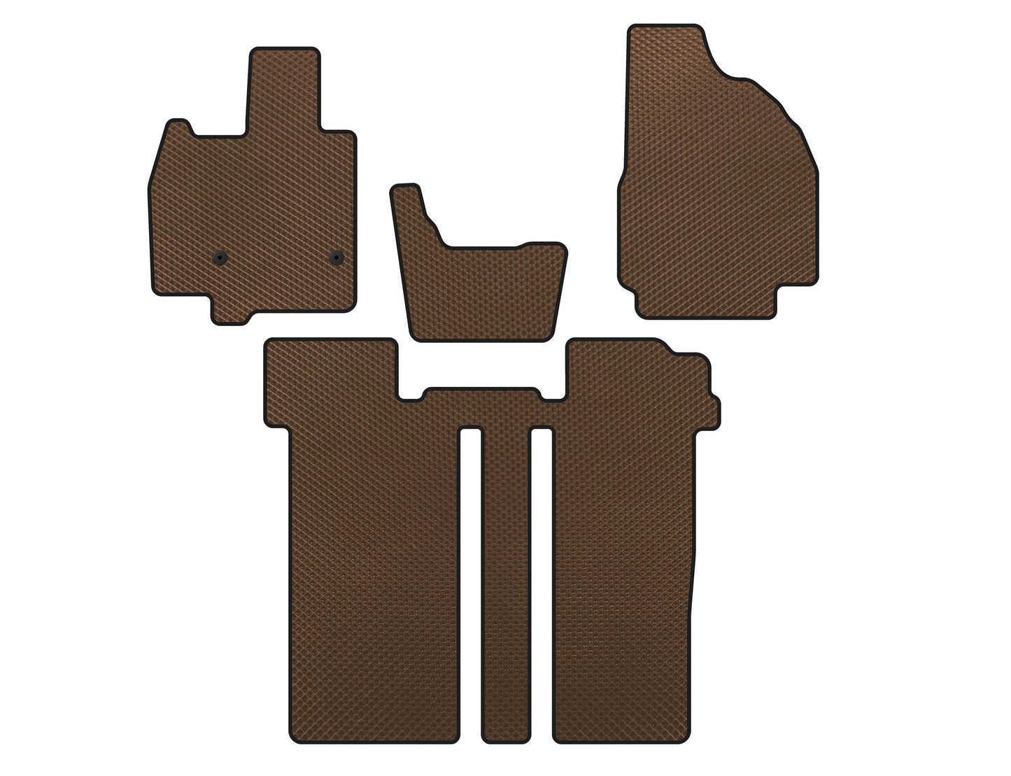EVA Floor Mats (2 Rows, 6-Seater, Brown) for Toyota Previa 2006-2019 - image 1