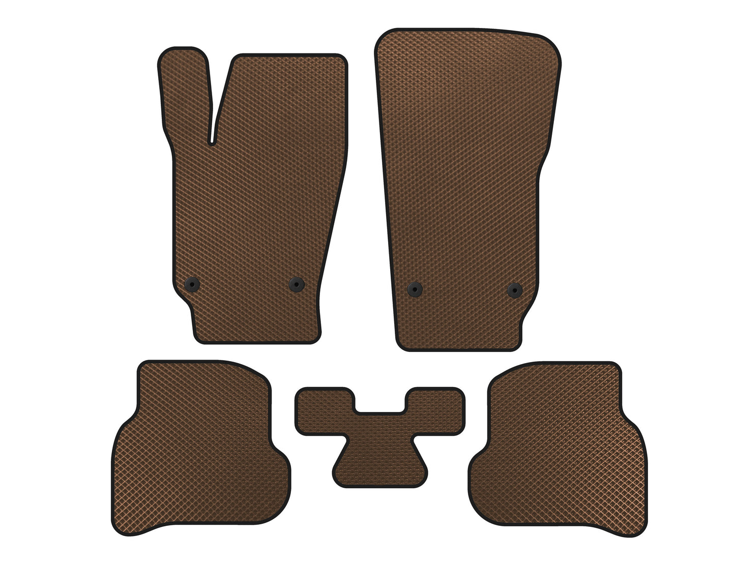 EVA Floor Mats (HB, 3/5-Door, Brown) for Volkswagen Polo 2010-2017 - image 1