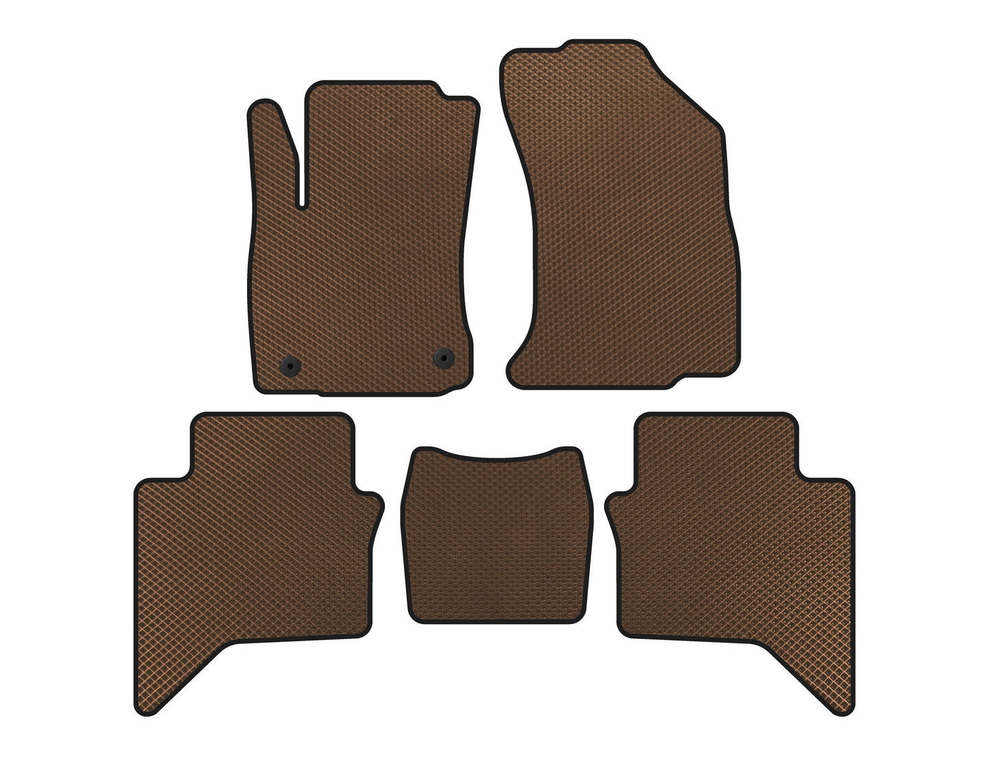 EVA Floor Mats (Brown) for Toyota Hilux 2015- - image 1