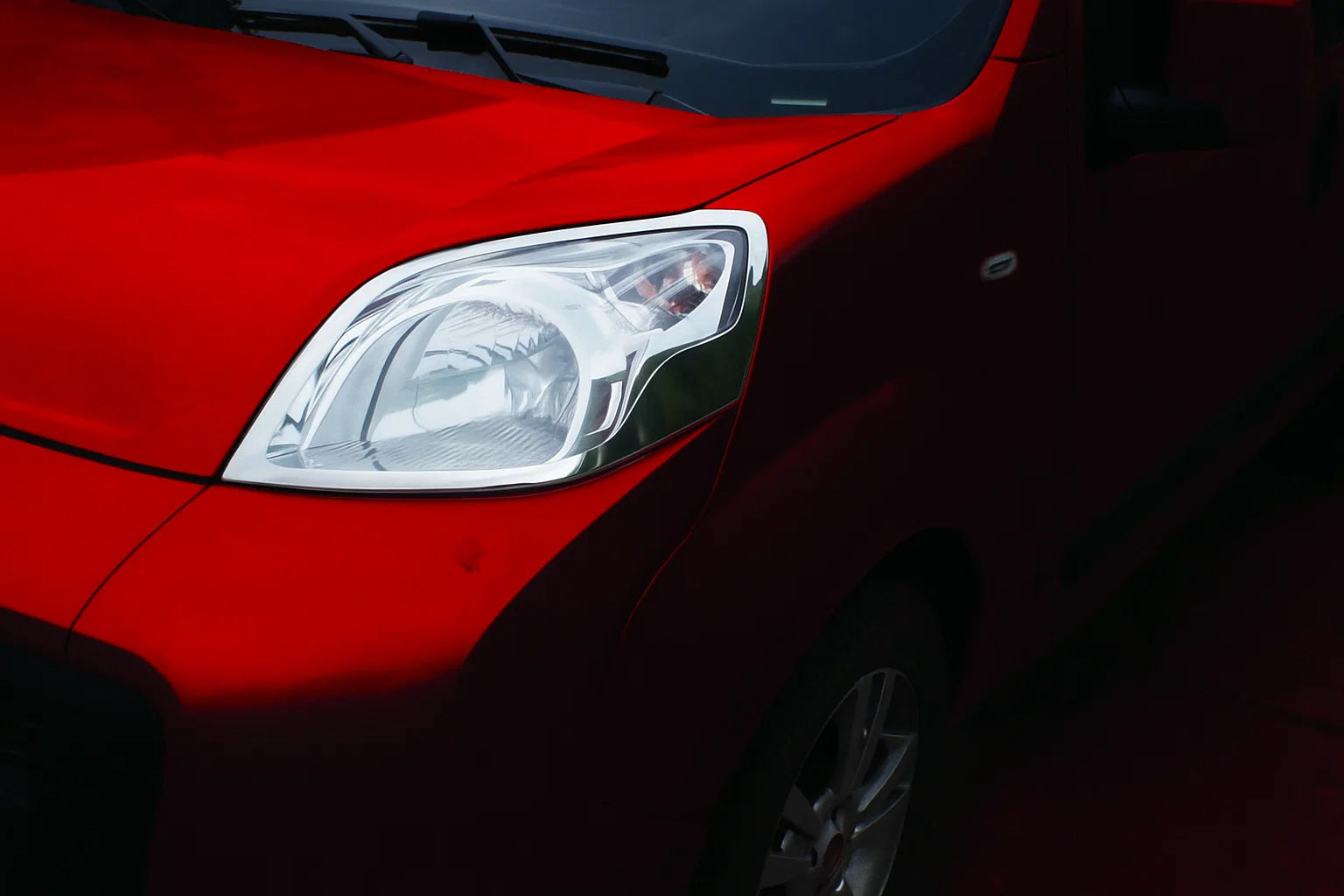 Headlight Covers (2 pcs, Stainless Steel) for Fiat Fiorino/Qubo 2008-2024 - image 1