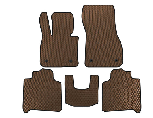 EVA Floor Mats (For F46, 2 Rows, Brown) for BMW 2 Series Active Tourer F45/F46 2014-2021 - image 1