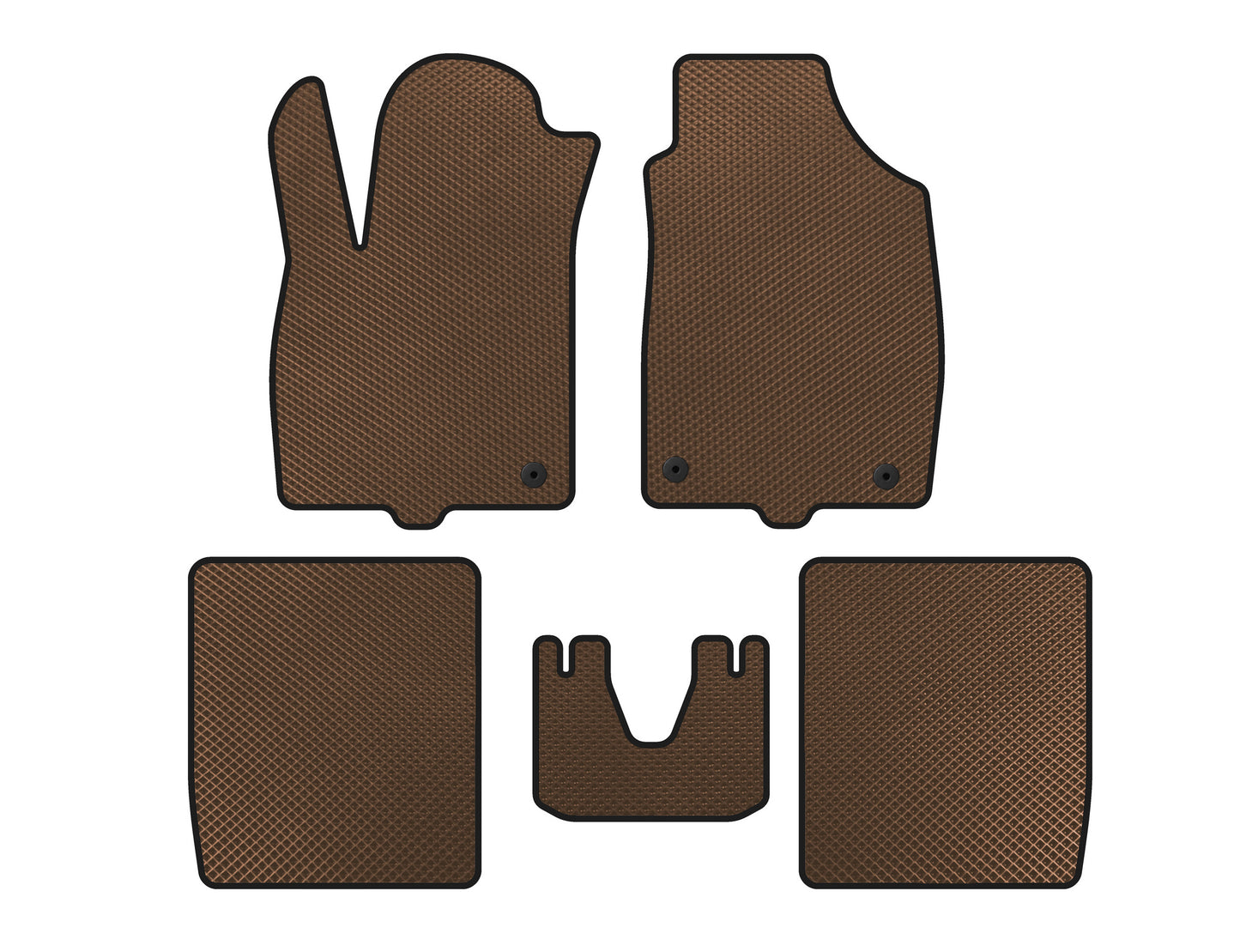 EVA Floor Mats (Brown) for Fiat Panda 2003-2011 - image 1