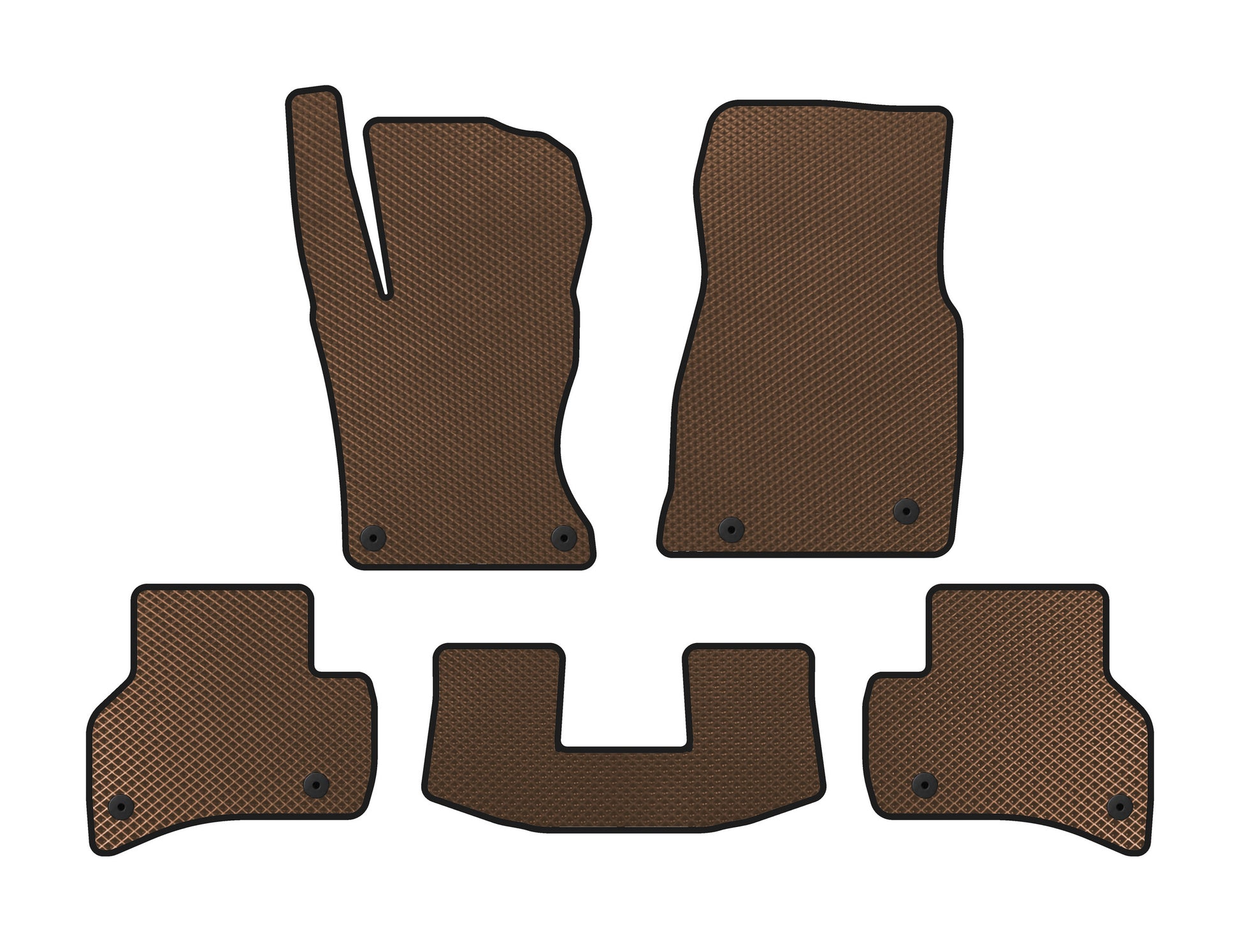 EVA Floor Mats (2015-2019, SD, Brown) for Jaguar XE 2016- - image 1