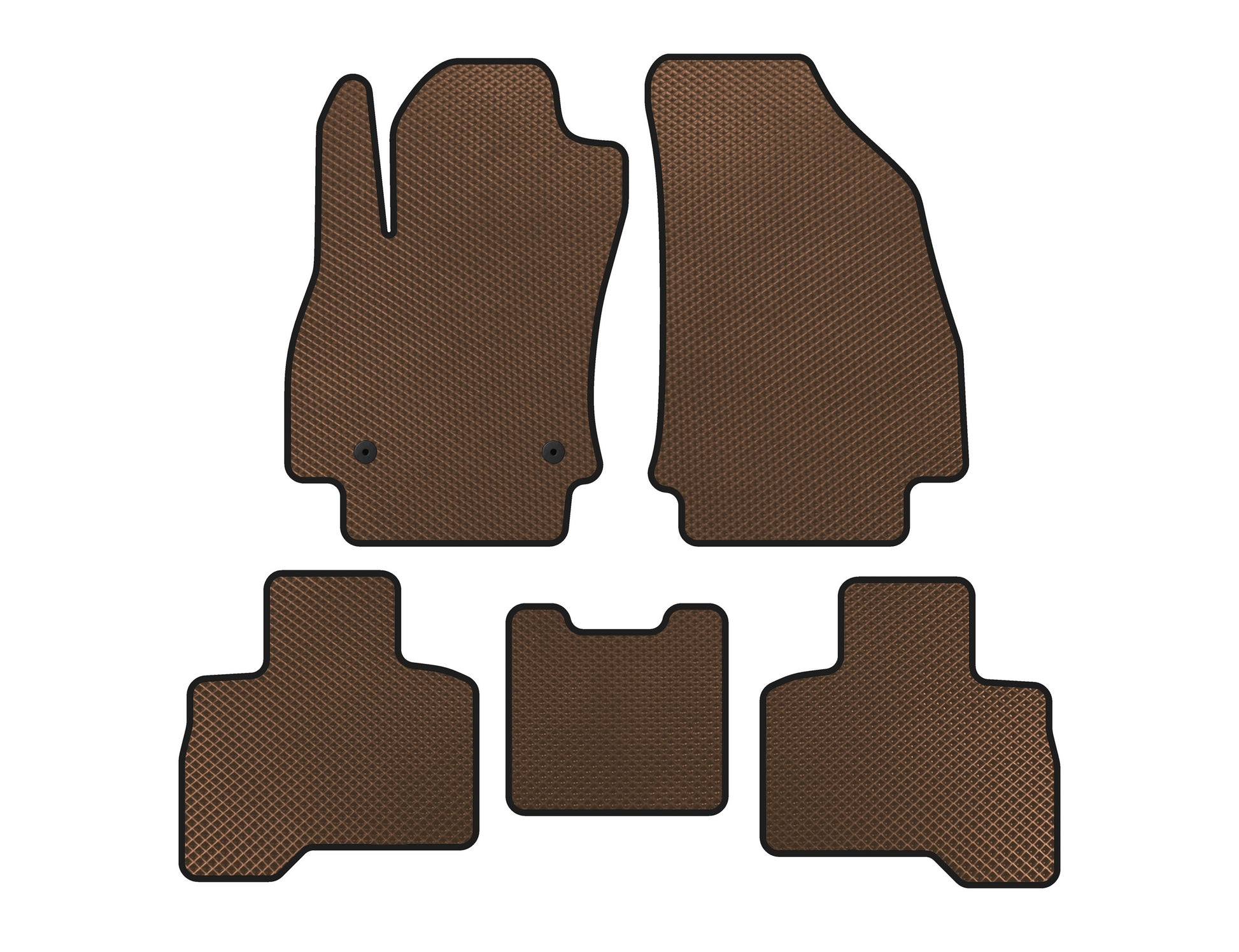 EVA Floor Mats (For Qubo 2008-2016, Brown) for Fiat Fiorino/Qubo 2008-2024 - image 1