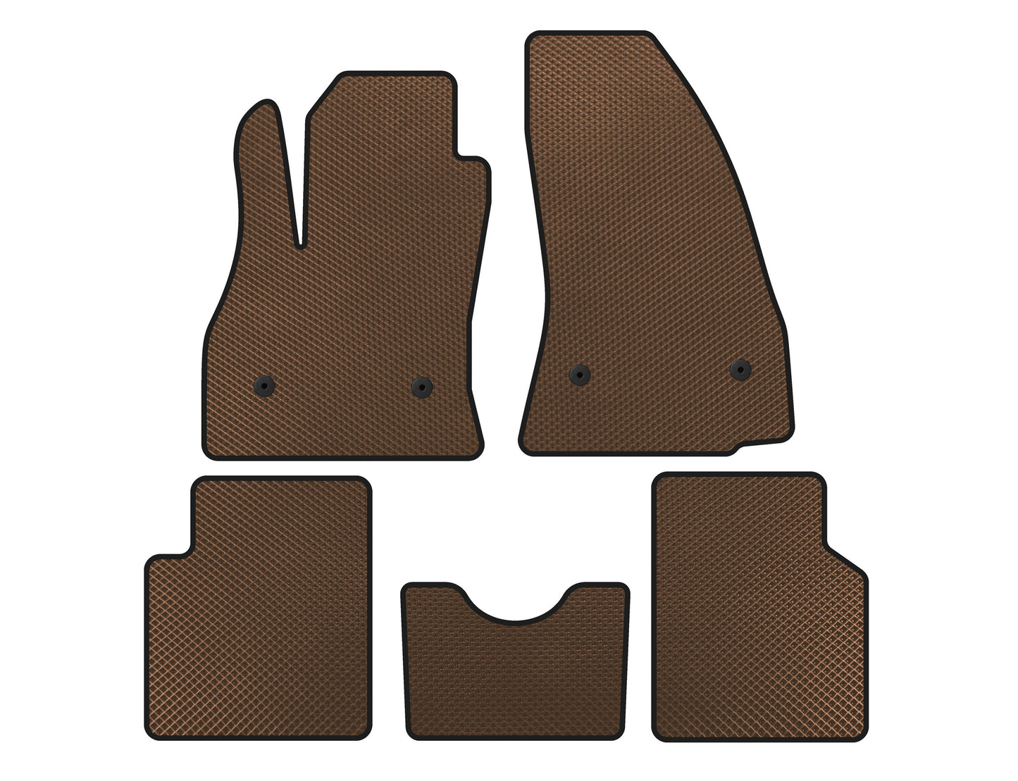 EVA Floor Mats (for 500L, Brown) for Fiat 500/500L 2013-2022 - image 1
