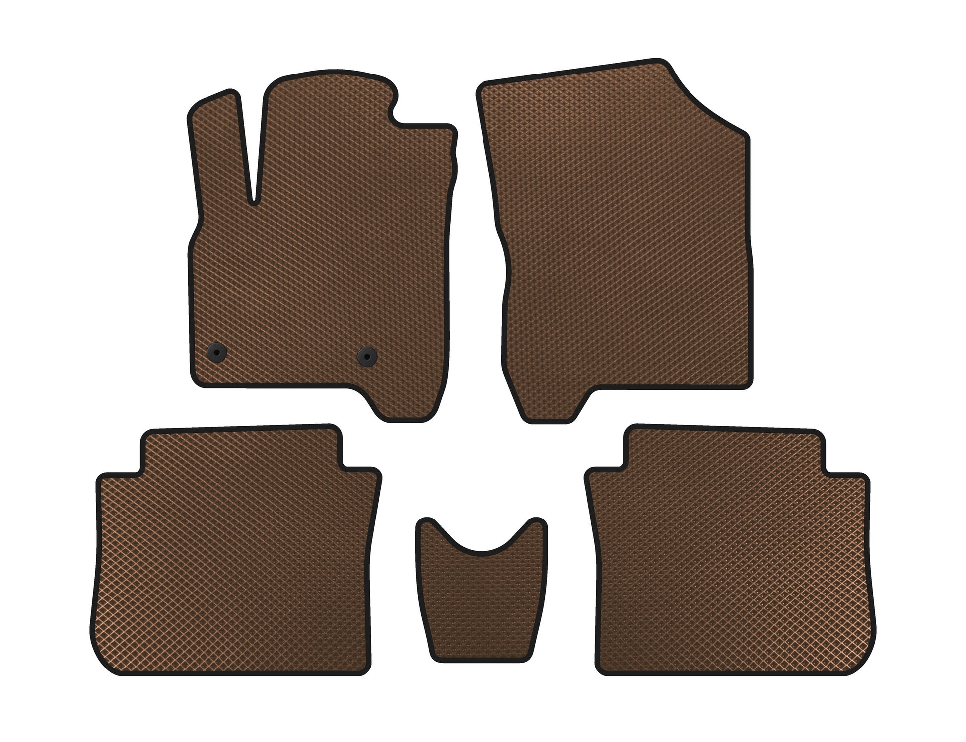 EVA Floor Mats (Brown) for Citroen C-3 Picasso 2010-2017 - image 1