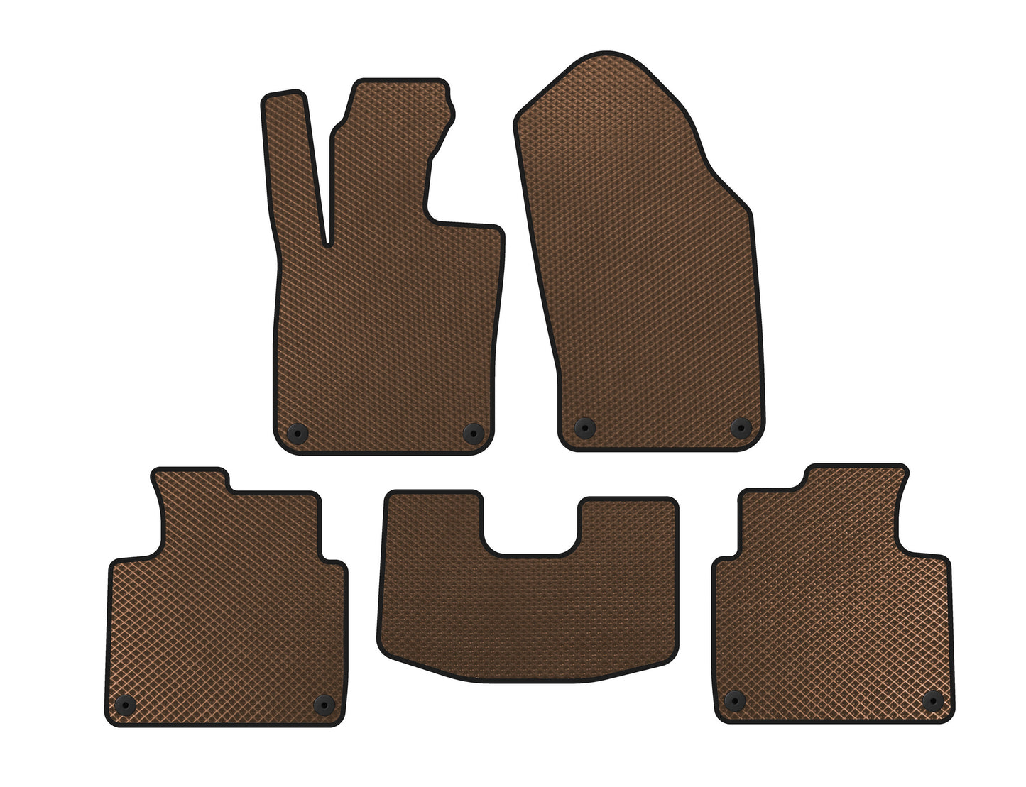 EVA Floor Mats (SD, Short Wheelbase, Brown) for Volvo S90/V90 2016- - image 1