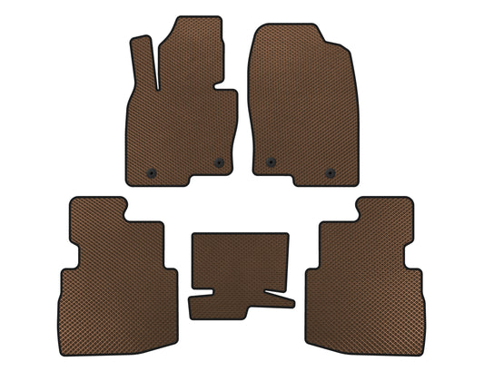 EVA Floor Mats (2 Rows, 7-Seater, Brown) for Mazda CX-9 2017- - image 1