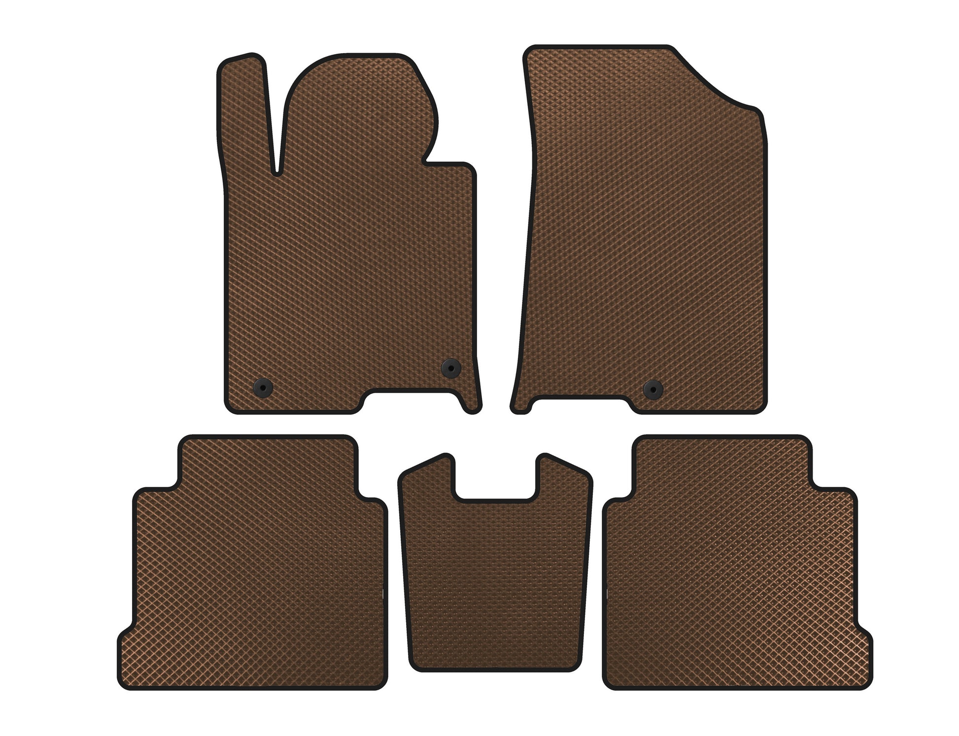 EVA Floor Mats (SD, Brown) for Hyundai Sonata LF 2014-2019 - image 1