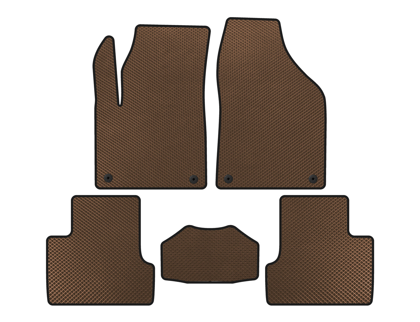EVA Floor Mats (2018+, Brown) for Jeep Cherokee KL 2013- - image 1