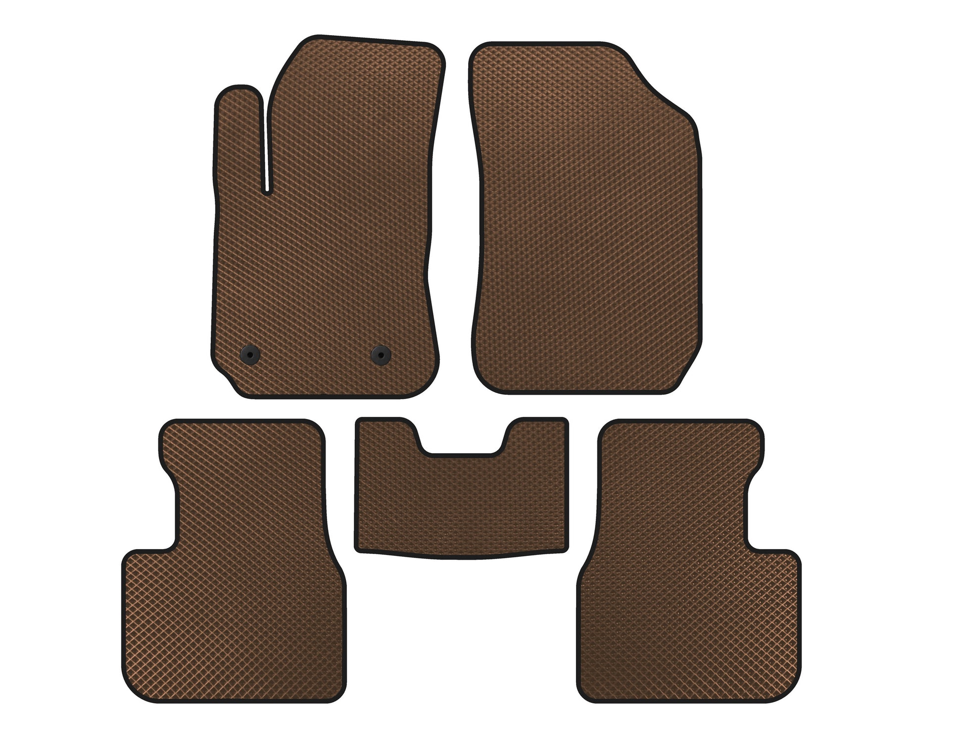 EVA Floor Mats (Brown) for Citroen Cactus 2014-2020 - image 1