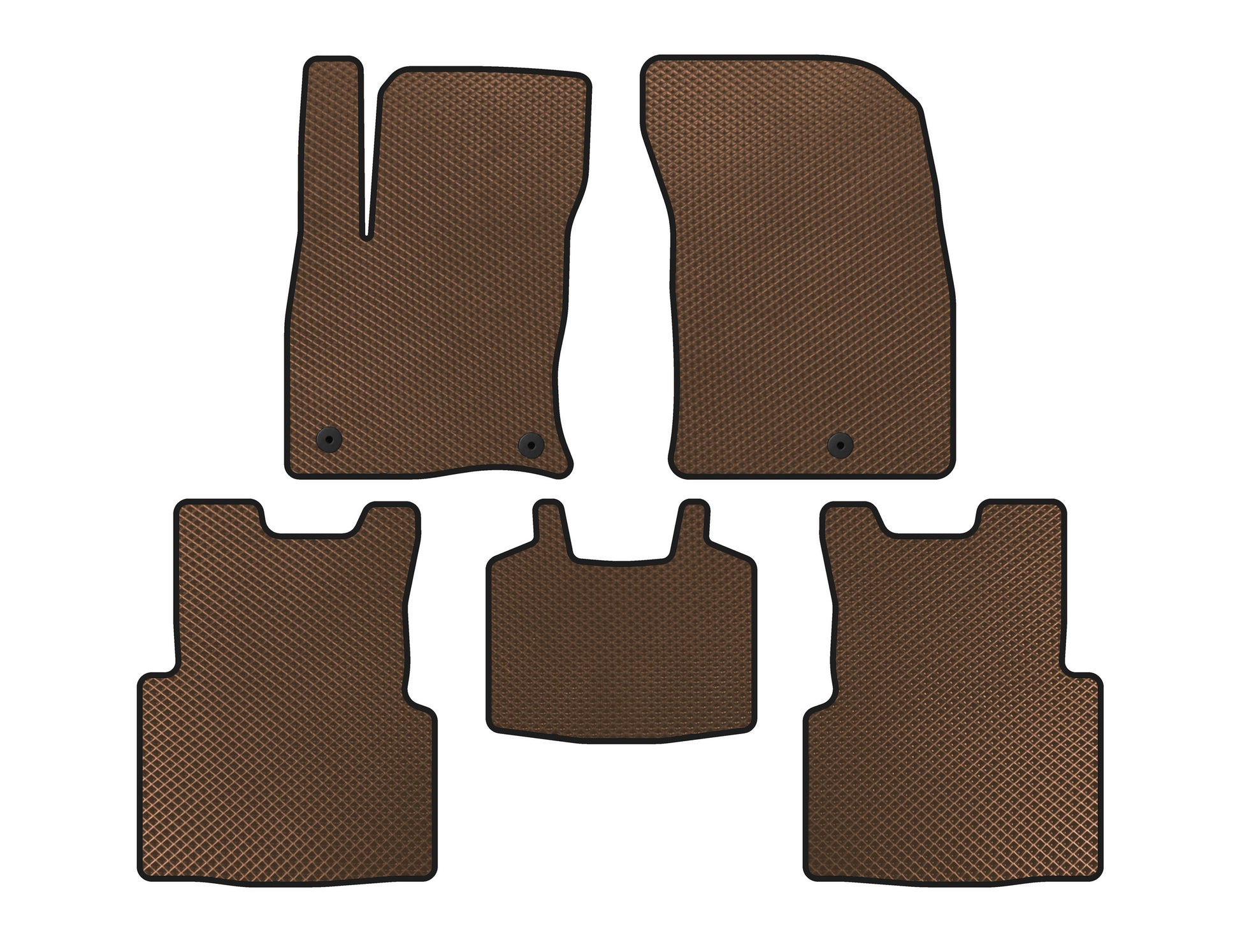 EVA Floor Mats (For Escape, Brown) for Ford Kuga/Escape 2019- - image 1