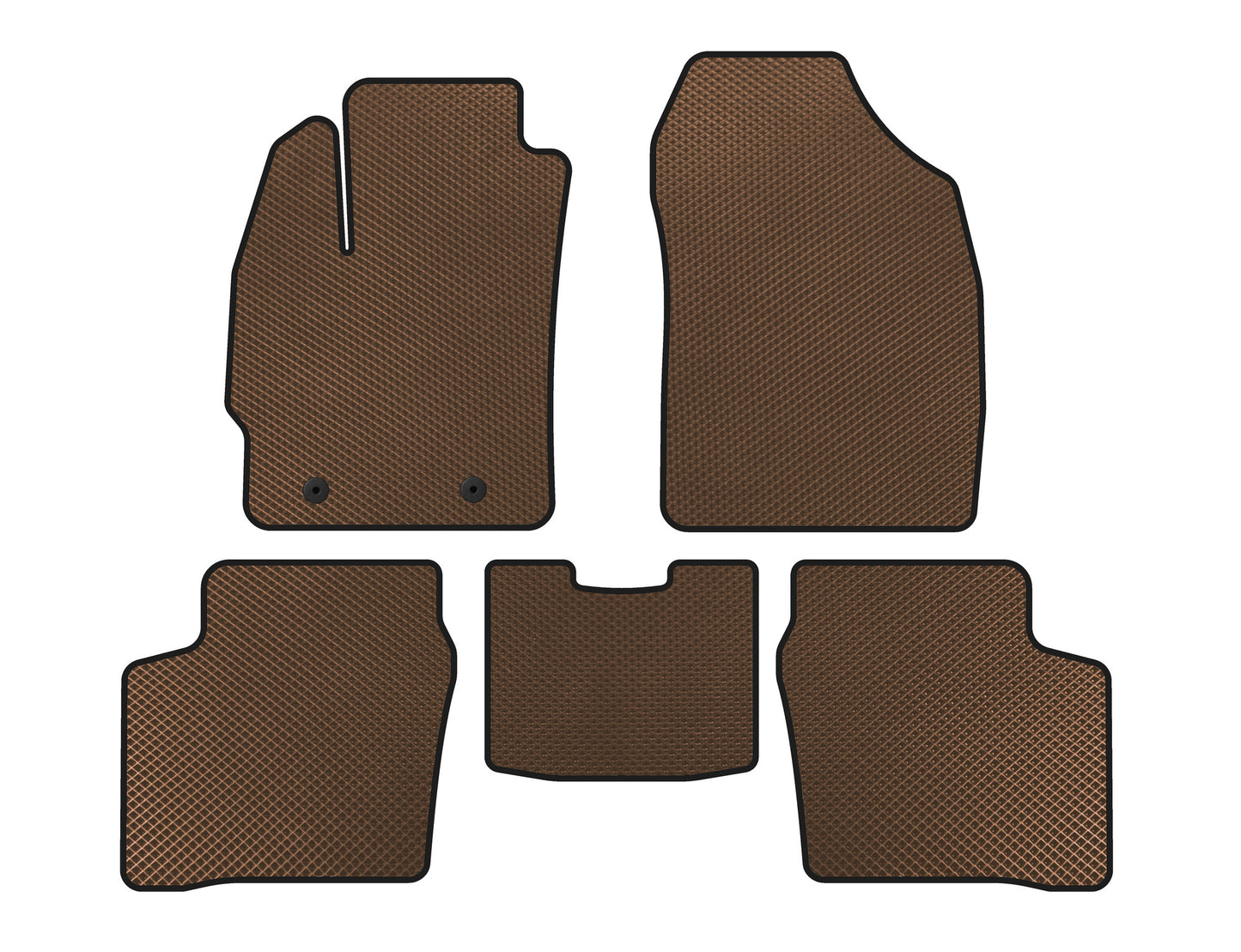 EVA Floor Mats (LB, Brown) for Toyota Prius 2003-2009 - image 1