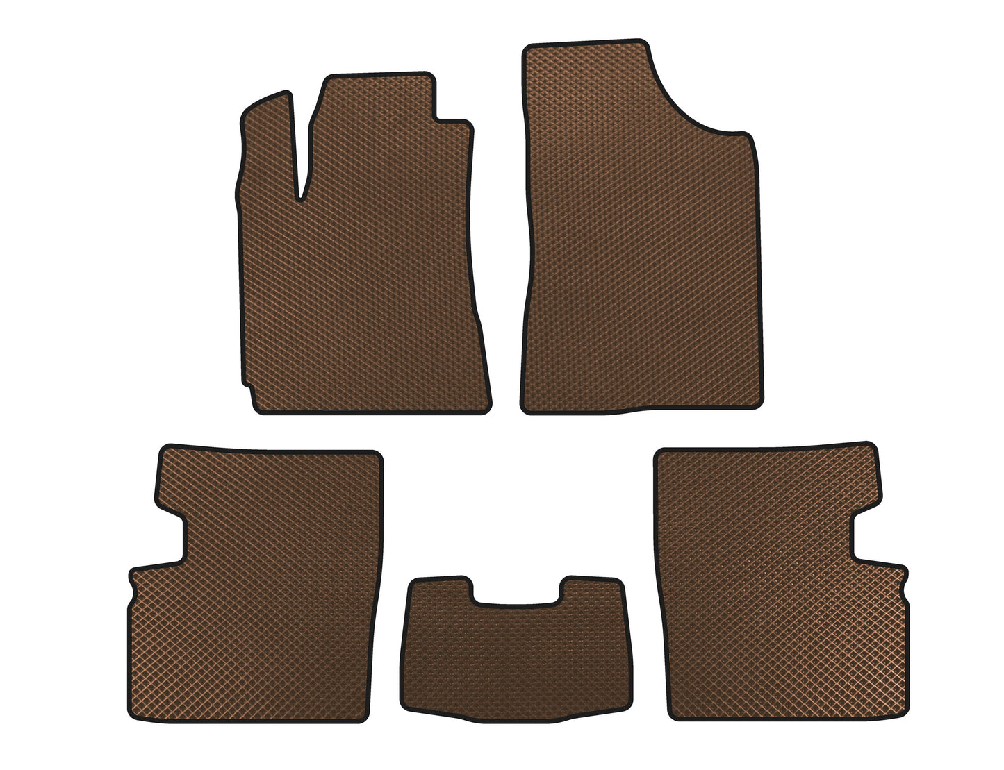 EVA Floor Mats (2009-2014, HB, 5-Door, Brown) for Geely Emgrand EC7 2009- - image 1