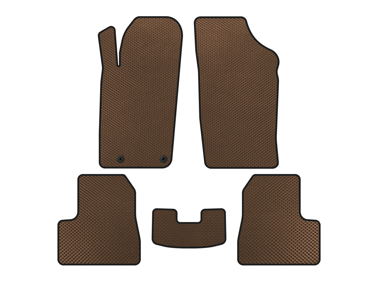 EVA Floor Mats (2009-2013, Brown) for Peugeot 206 1998-2024 - image 1