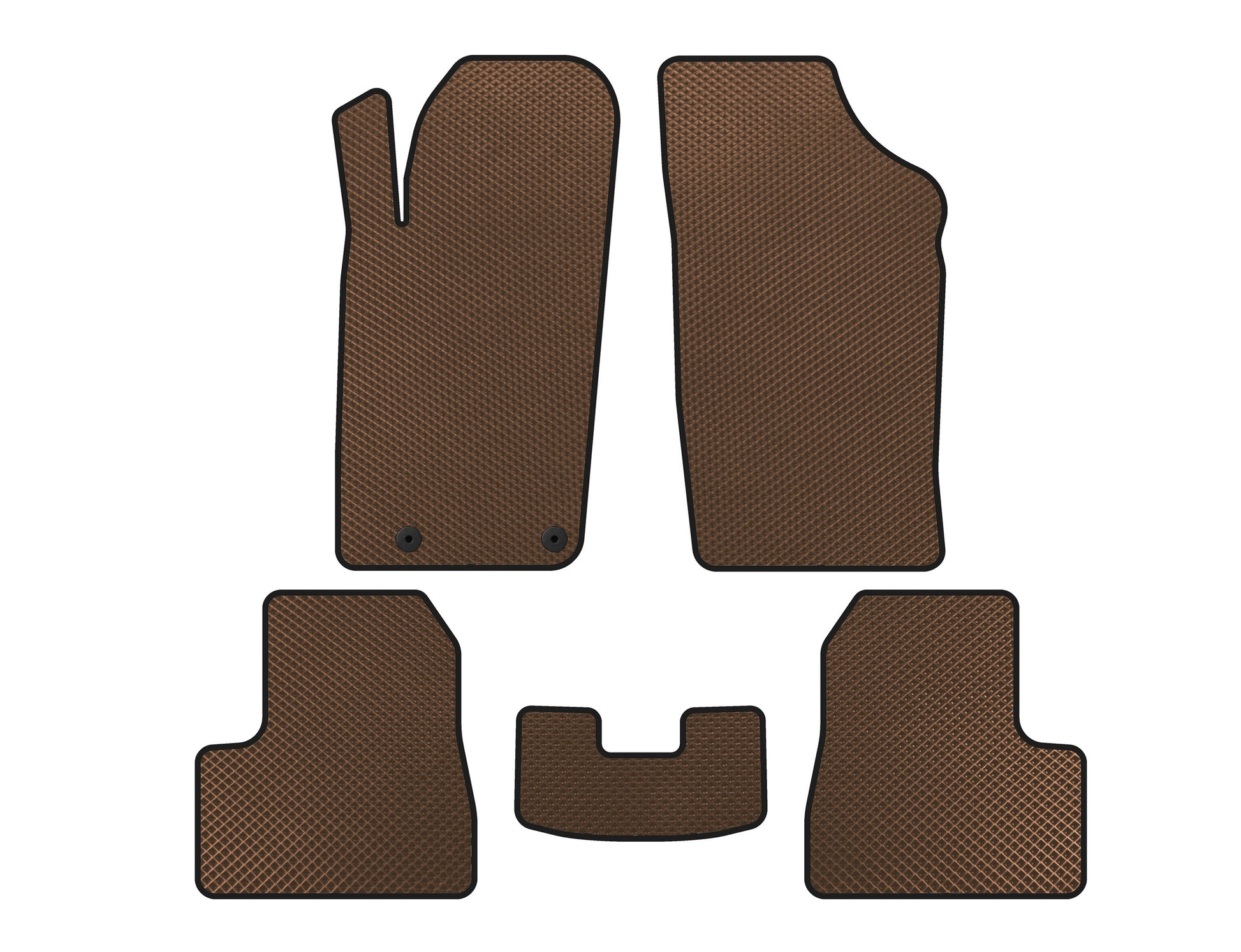 EVA Floor Mats (2009-2013, Brown) for Peugeot 206 1998-2024 - image 1