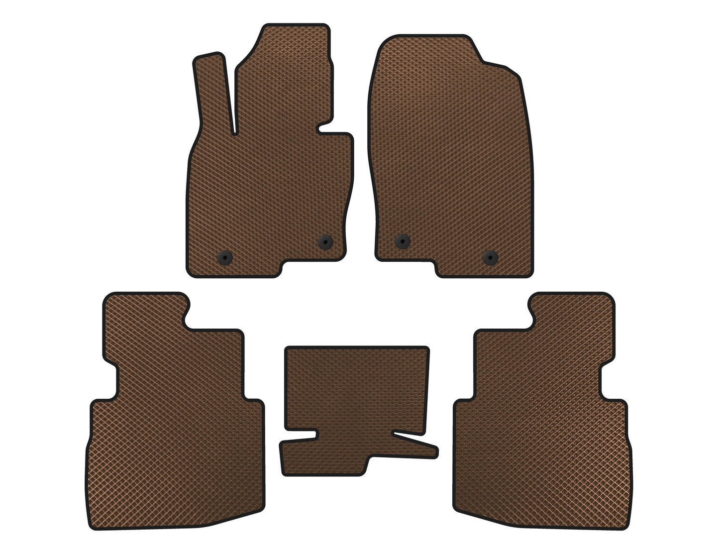 EVA Floor Mats (2 Rows, 7-Seater, Brown) for Mazda CX-9 2017- - image 1