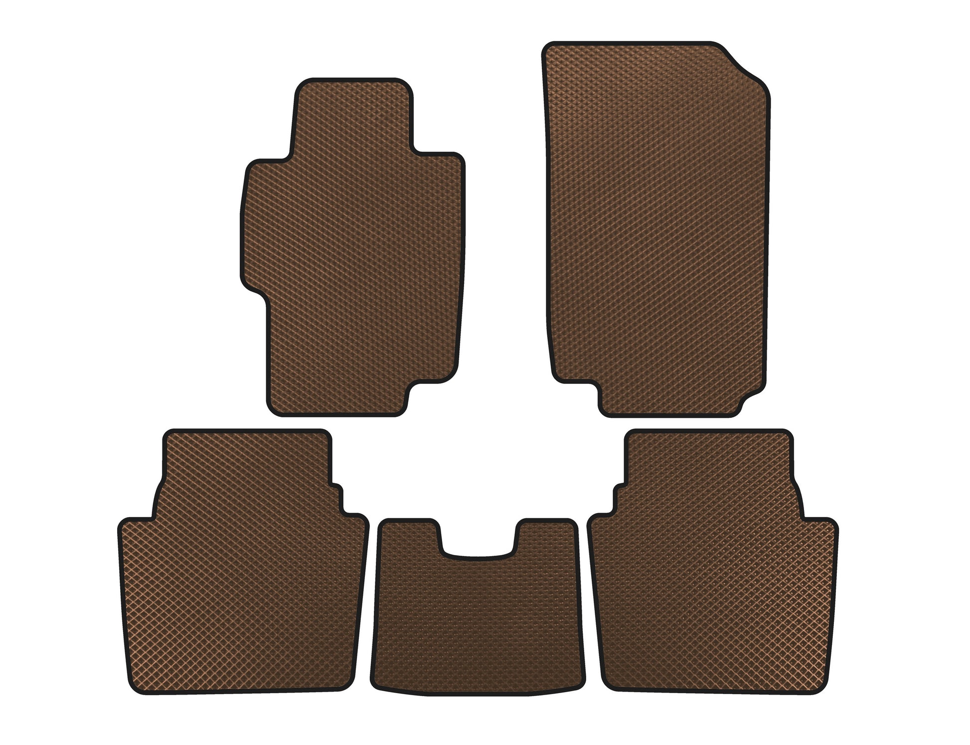 EVA Floor Mats (SD, Brown) for Honda Accord VII 2002-2007 - image 1