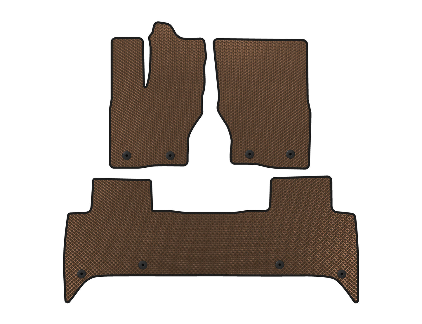 EVA Floor Mats (5-Seater, Brown) for Land Rover Discovery V 2017- - image 1