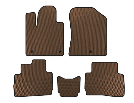 EVA Floor Mats (2020-2023, Brown) for Hyundai Santa Fe 4 2018-2023 - image 1