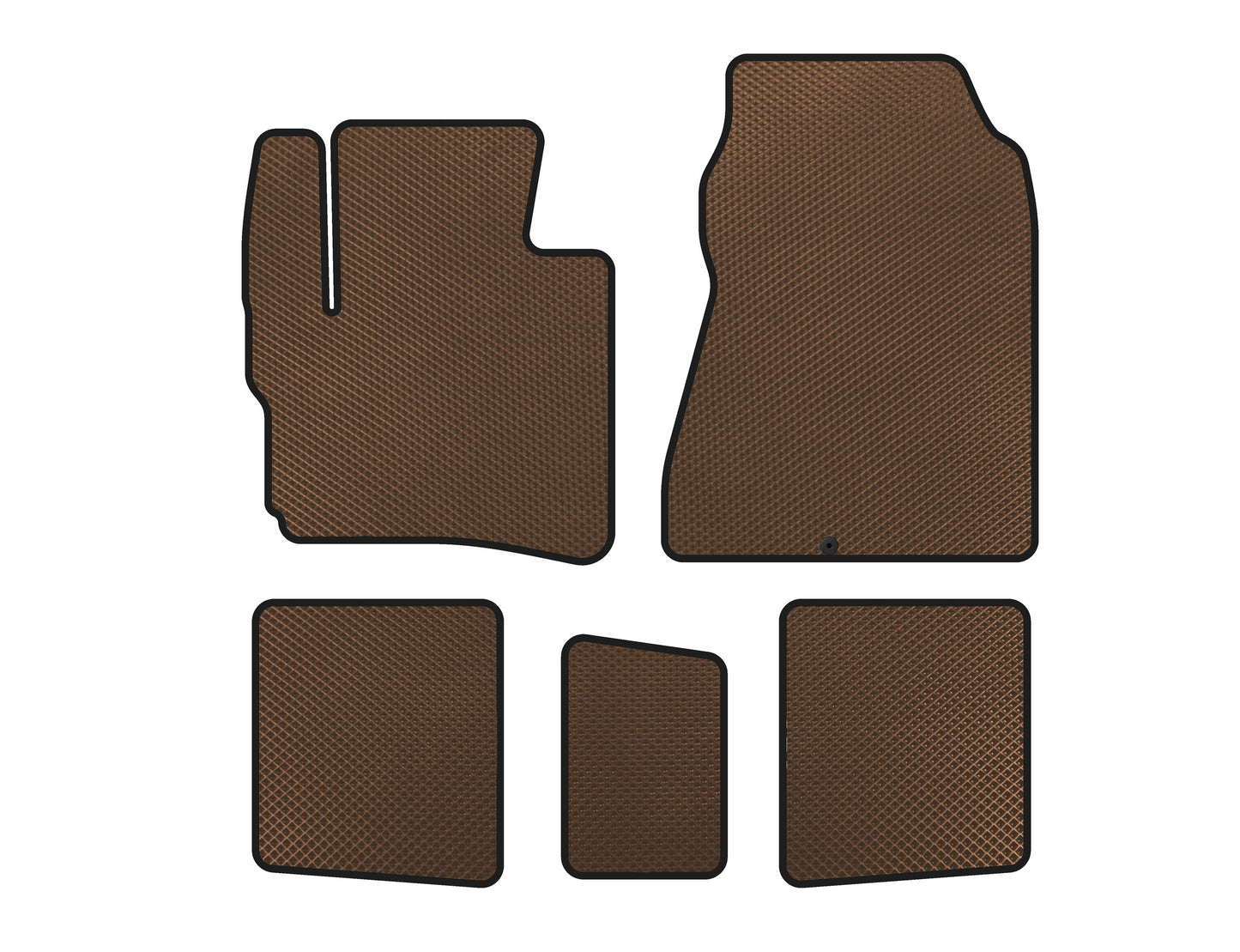 EVA Floor Mats (HB, Brown) for Toyota IQ 2008-2015 - image 1