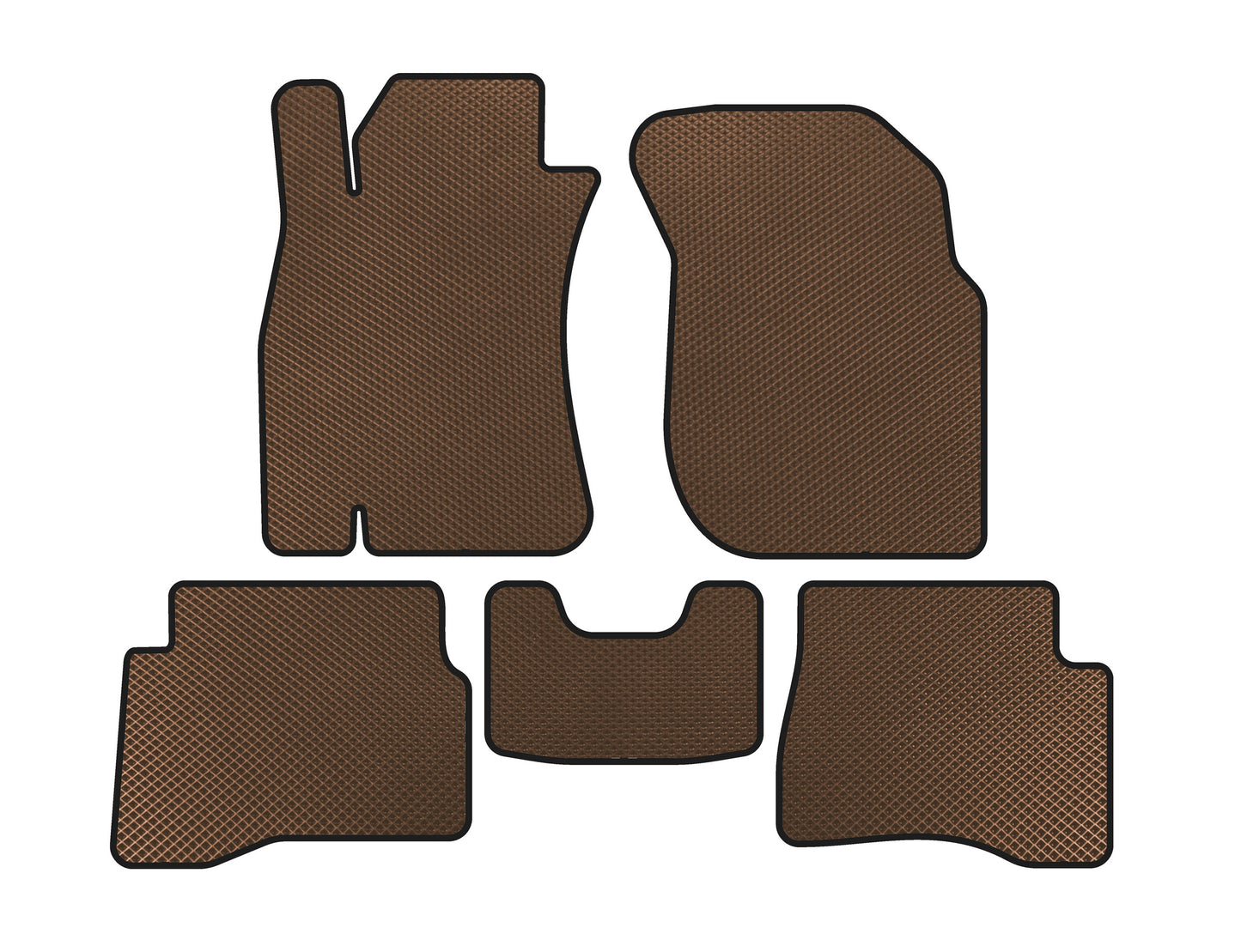 EVA Floor Mats (SD, Brown) for Nissan Almera N16 2000-2006 - image 1