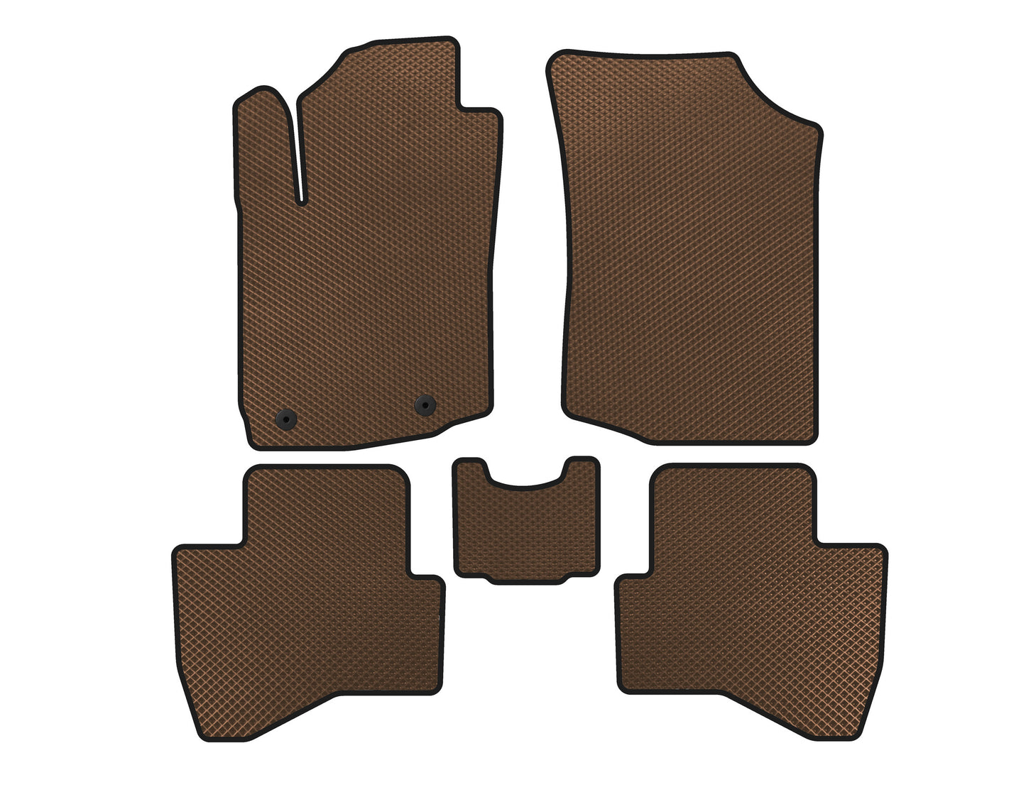 EVA Floor Mats (HB, Brown) for Peugeot 108 2014-2021 - image 1