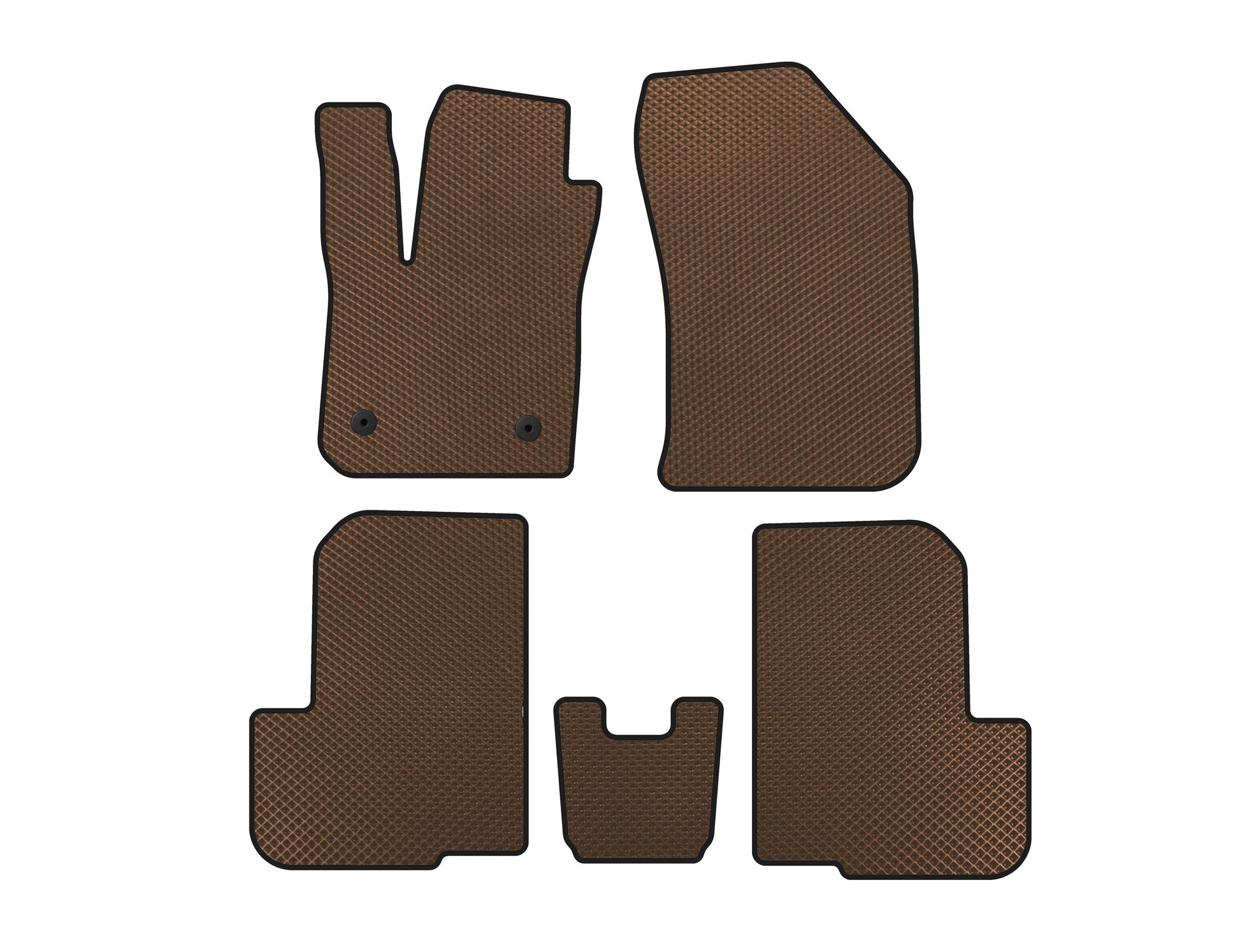 EVA Floor Mats (2 Rows, 7-Seater, Brown) for Dacia Lodgy 2012-2022 - image 1