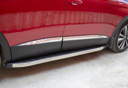 Door molding (4 pieces, stainless steel) for Peugeot 3008 2016-2023 - image 1