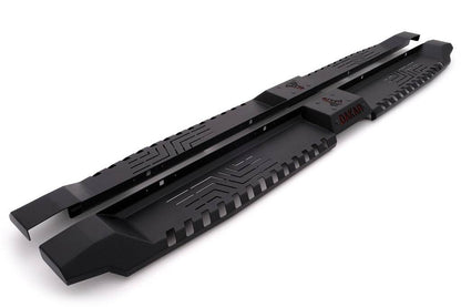 Side sills Dakar V2 without LED (2 pcs, metal) for Mitsubishi L200 2006-2015 - Reelken Auto