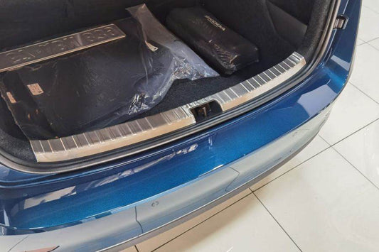 OmsaLine rear threshold cover (stainless steel) for Skoda Scala - Reelken Auto